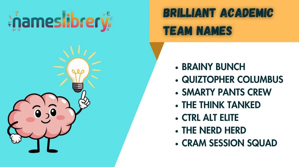 Brilliant Academic Team Names