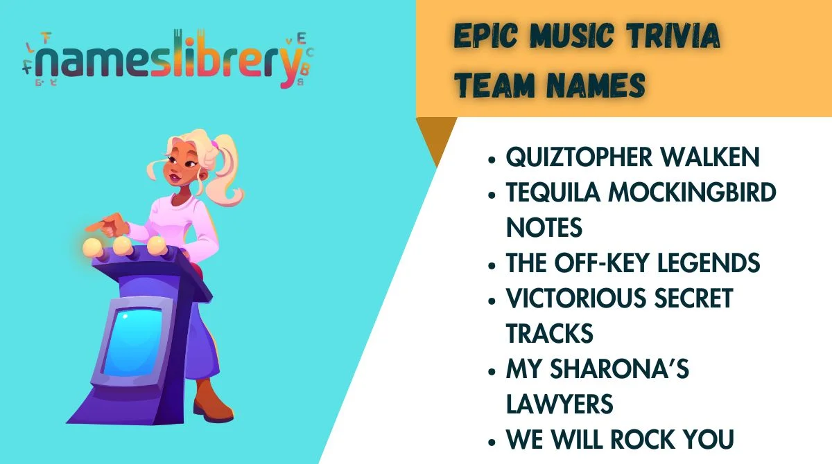 Epic Music Trivia Team Names