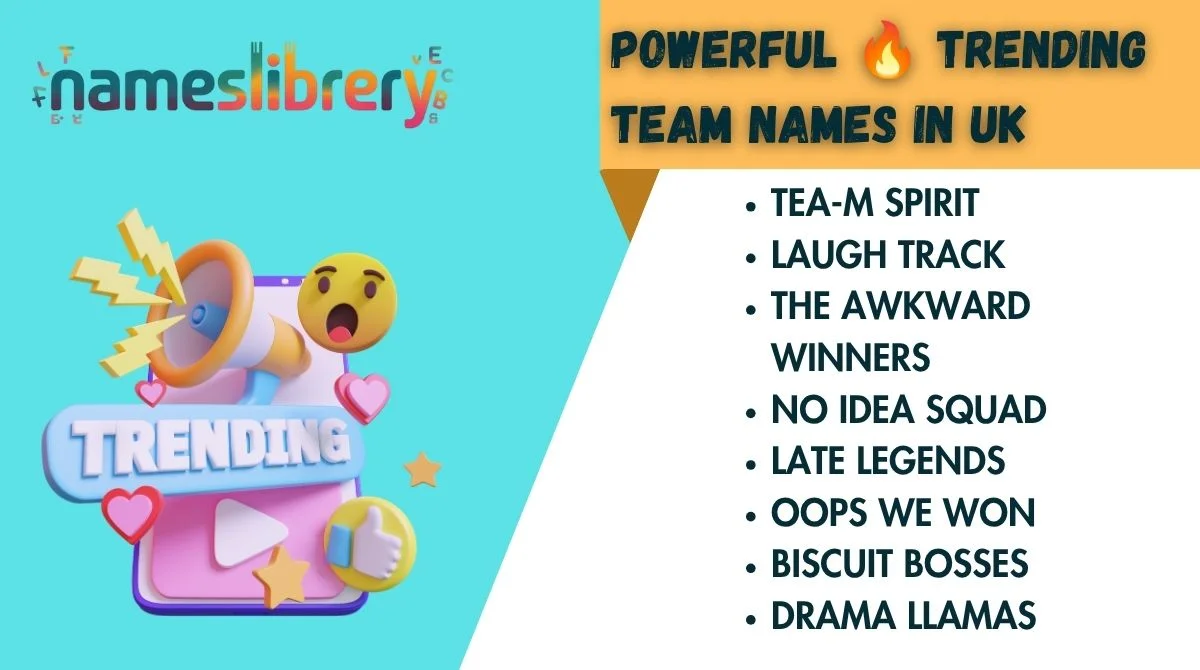 Powerful 🔥 Trending Team Names in UK